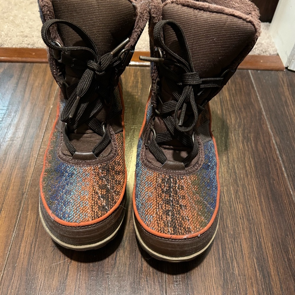 Sorel Brown and Multicolor Winter Boots